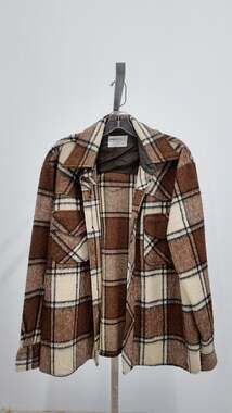 Vintage Monterey Mills CPO Shirt Jacket - Large - Plaid Wool Blend Western Yoke
